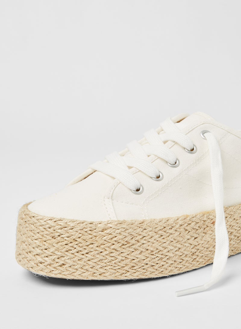 MANGO Braided Sole Sneakers Off-White  - Image 3