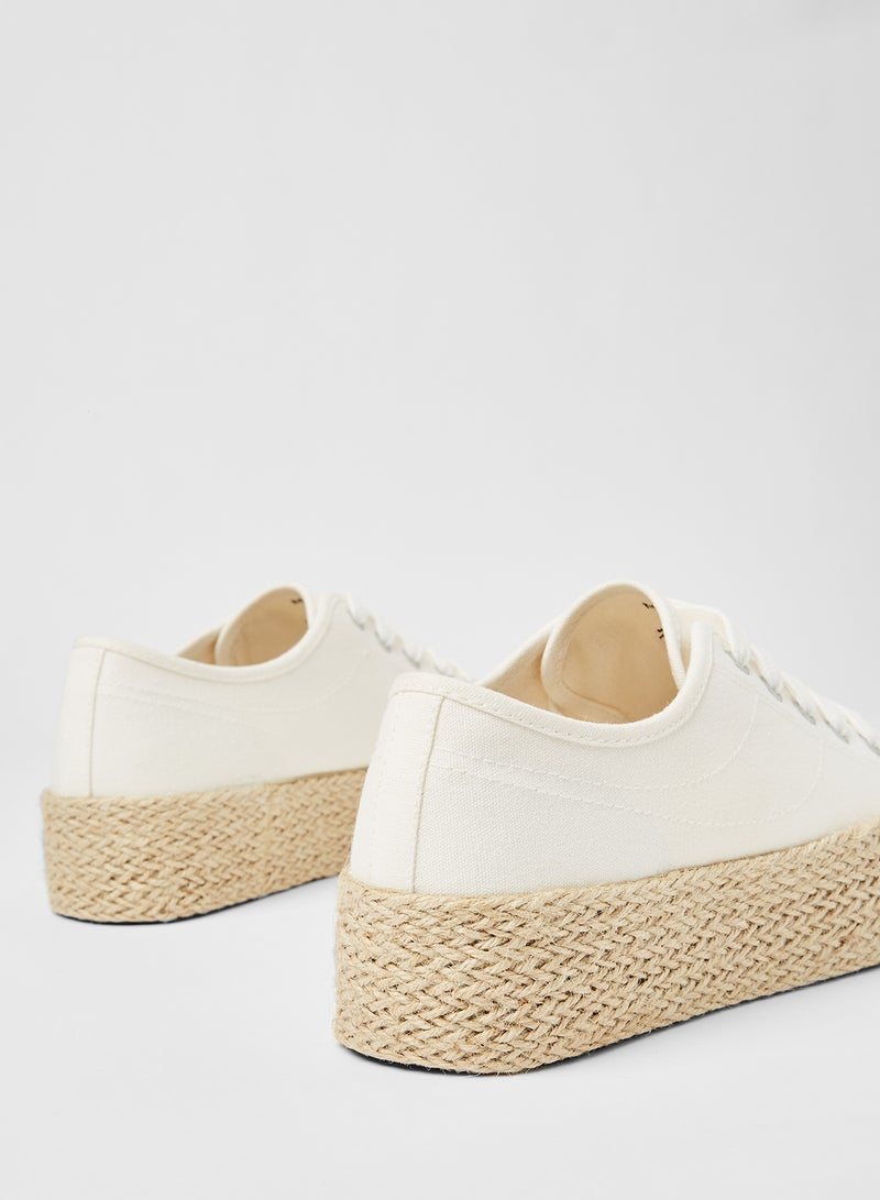 MANGO Braided Sole Sneakers Off-White  - Image 4