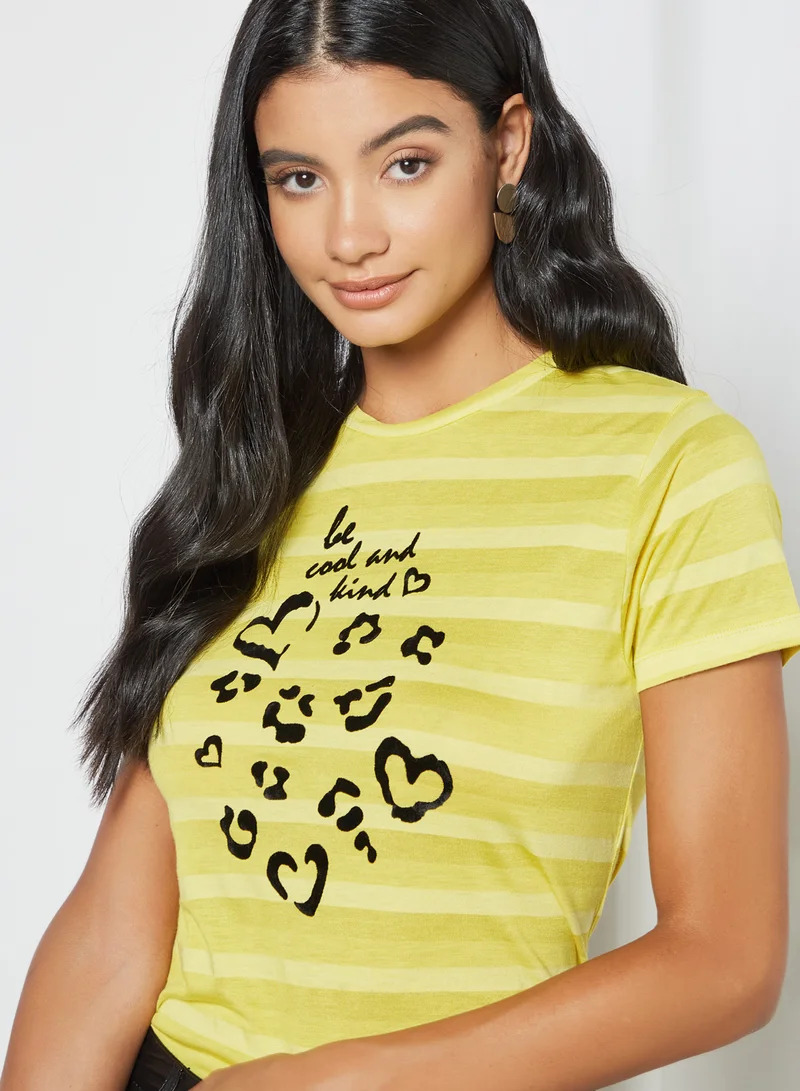 Sivvi x D'Atelier Printed T-Shirt Yellow