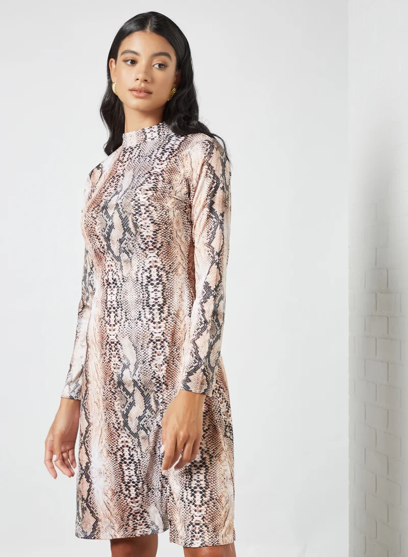 Sivvi x D'Atelier Printed Front Slit Dress