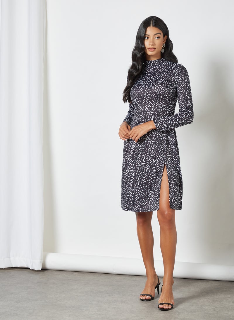 Sivvi x D'Atelier Printed Front Slit Dress Multicolour - Image 2