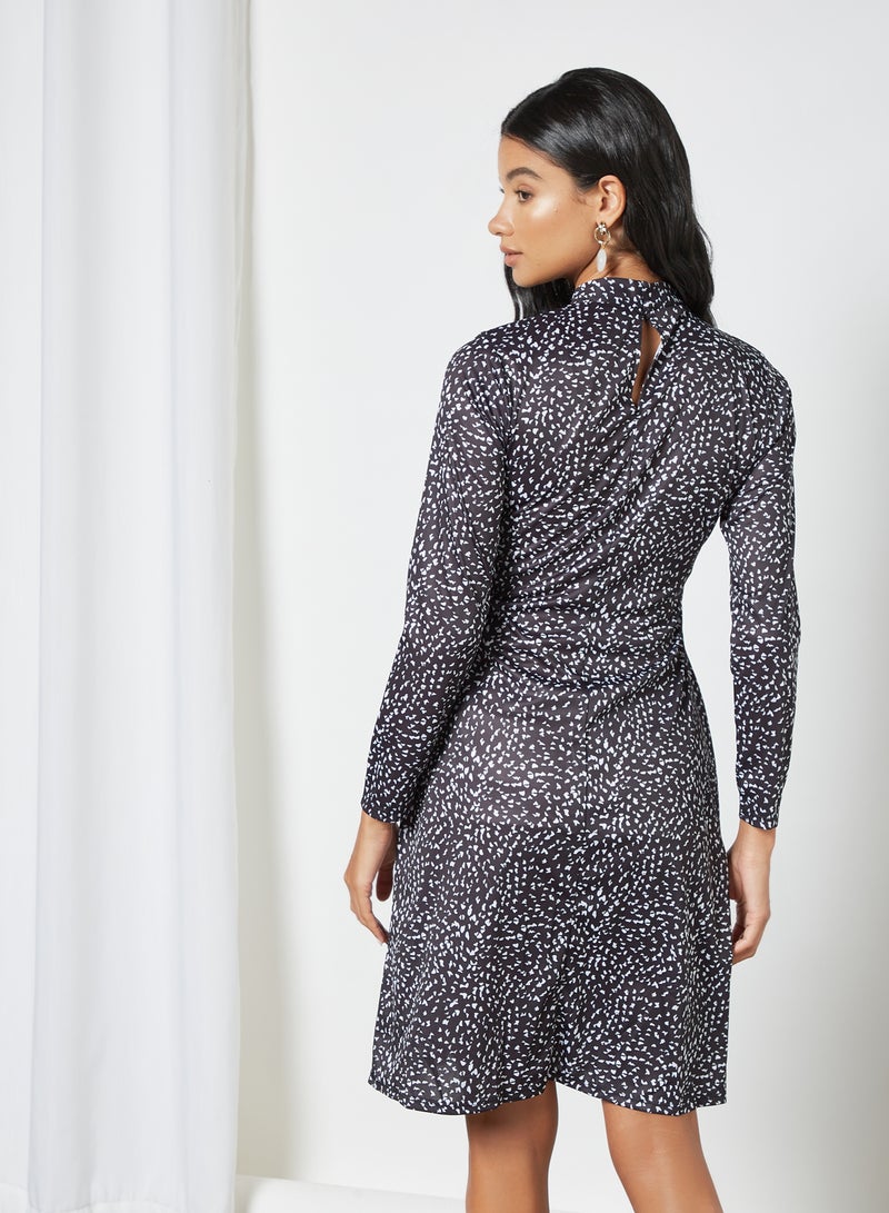 Sivvi x D'Atelier Printed Front Slit Dress Multicolour - Image 3