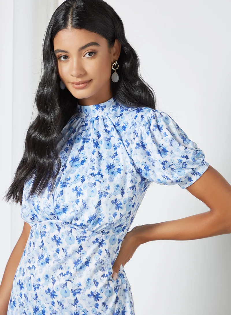 Sivvi x D'Atelier Floral High Neck Dress Multicolour