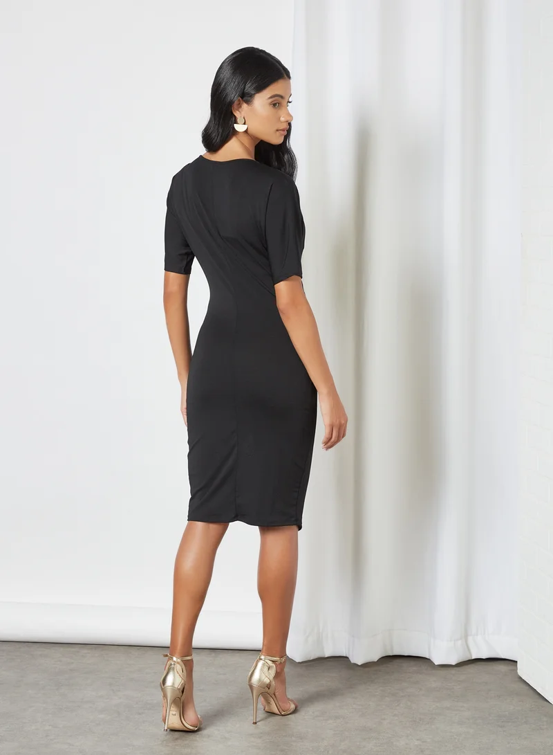 Sivvi x D'Atelier Belted Mini Dress Black