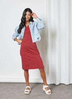 Sivvi x D'Atelier Side Slit Dress Red  - Image 2