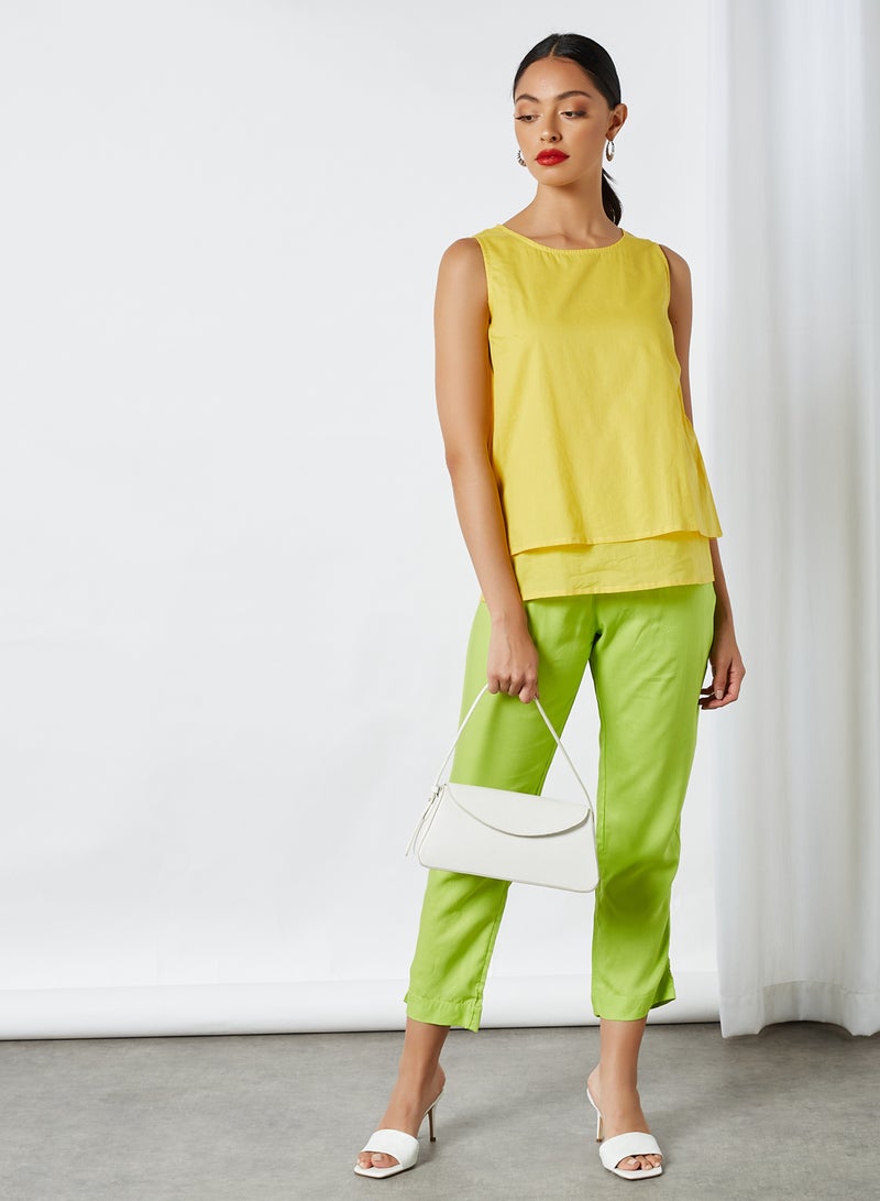 Aila Women's Fashion Bottom Pants Lime  - Image 2