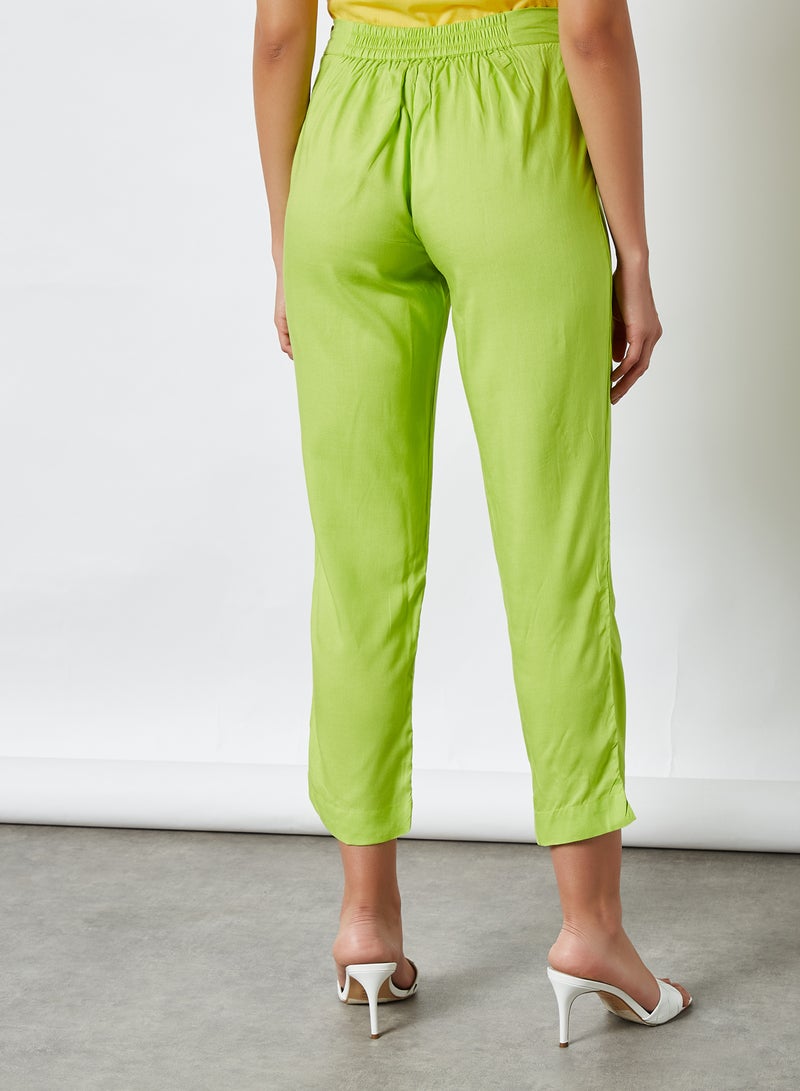 Aila Women's Fashion Bottom Pants Lime  - Image 4