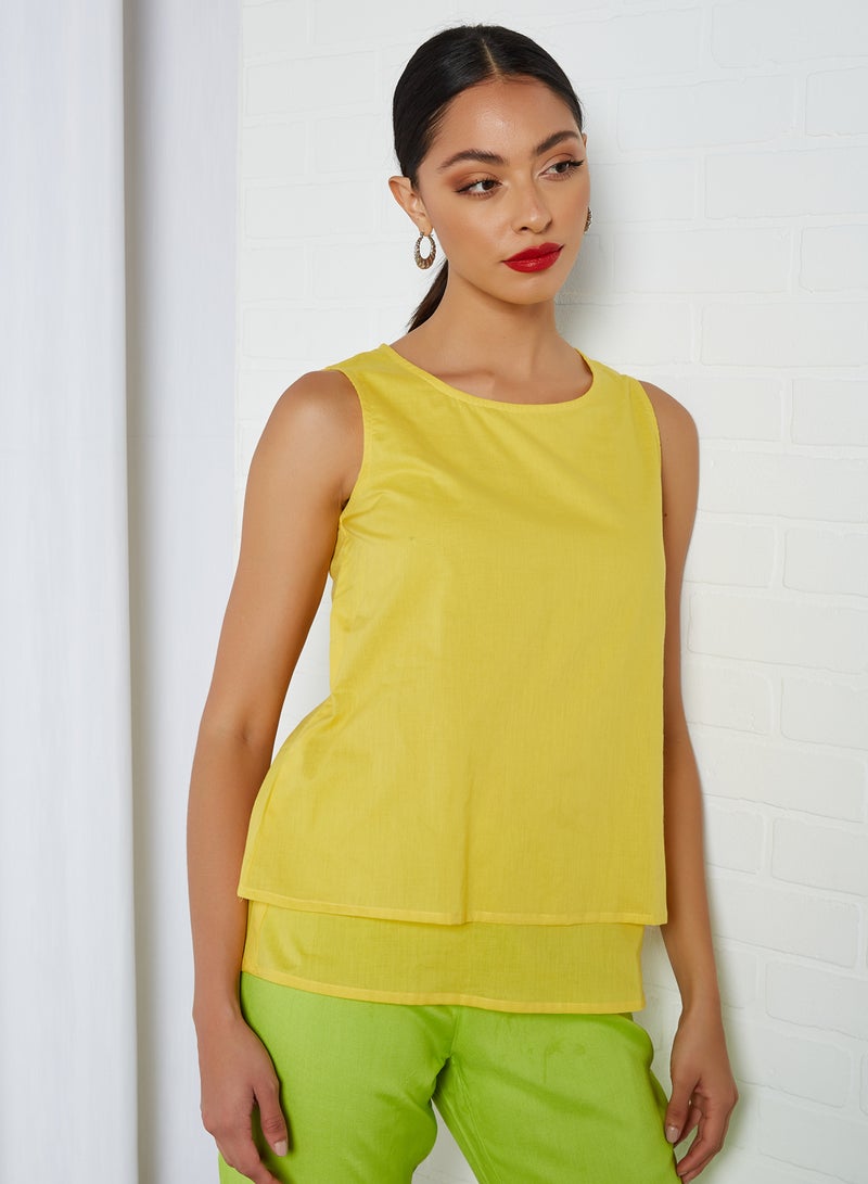 Aila Casual Fashionable Top Mustard - Image 1