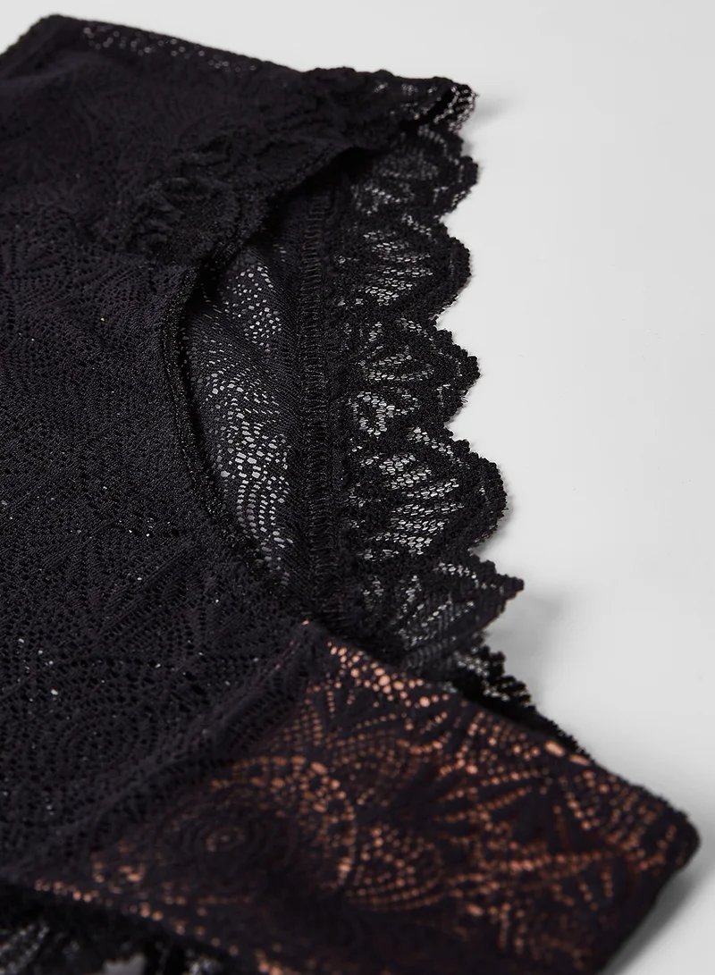 underprotection Fabienne Lace Hipster Briefs Black