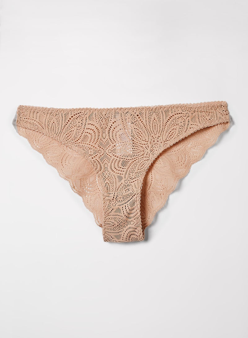 underprotection - Luna Lace Briefs Light Beige - Image 1