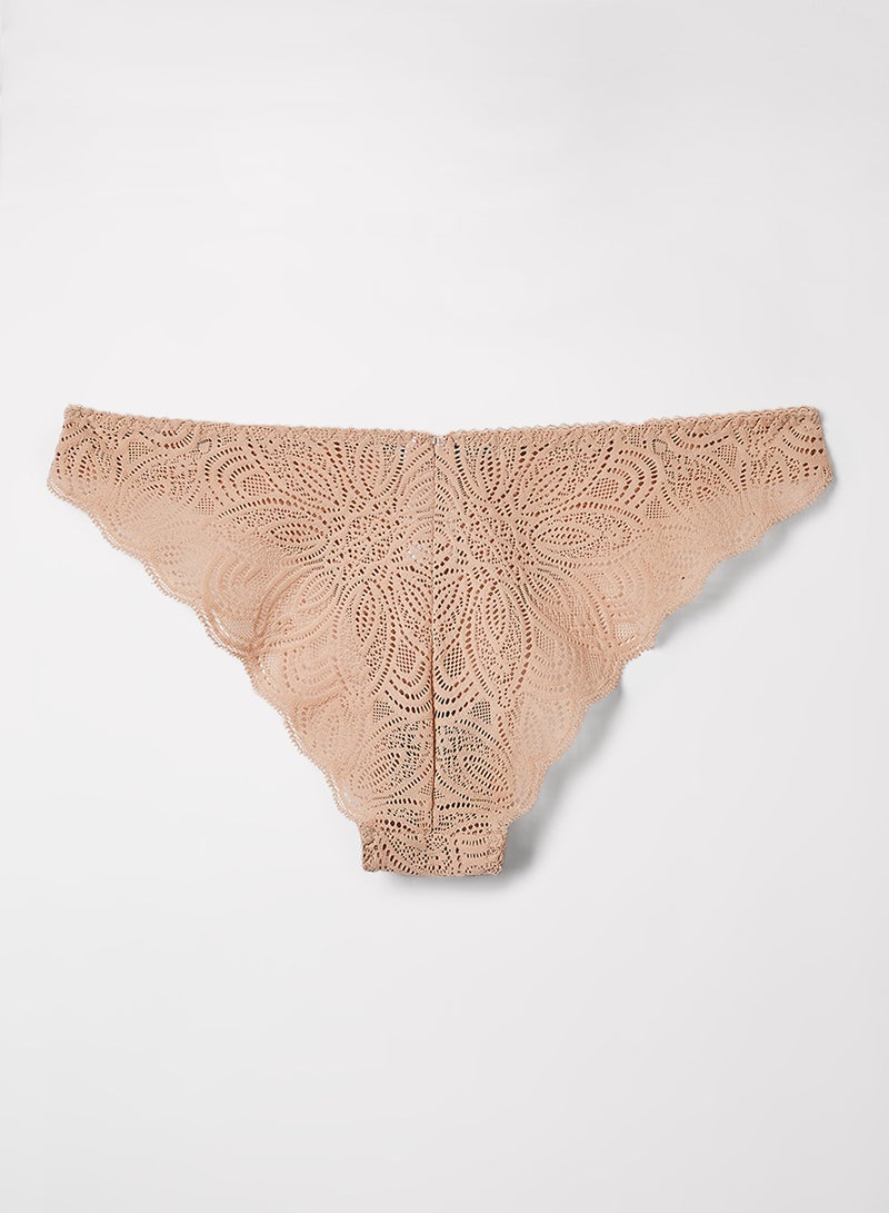 underprotection - Luna Lace Briefs Light Beige - Image 1