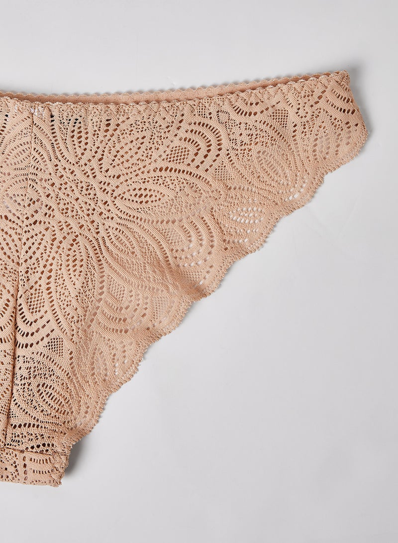 underprotection - Luna Lace Briefs Light Beige - Image 1