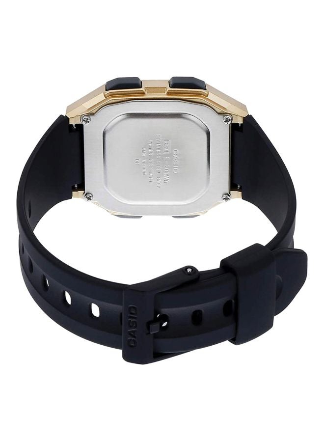 كاسيو ساعة يد رقمية بسوار من الراتينج طراز F-201WAM-5AVEF - مقاس 41 مم - لون أسود للنساء - Image 2