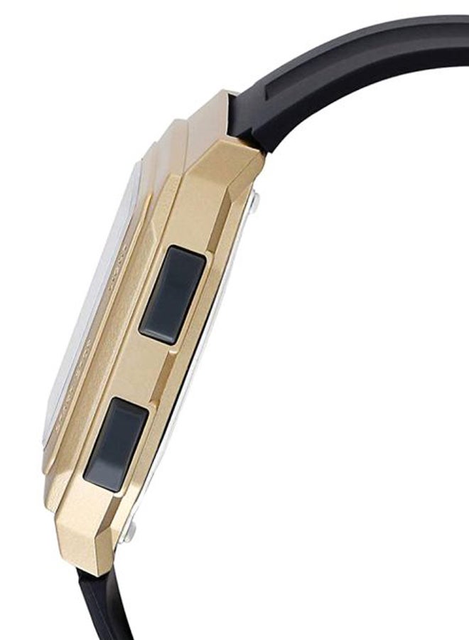 كاسيو ساعة يد رقمية بسوار من الراتينج طراز F-201WAM-5AVEF - مقاس 41 مم - لون أسود للنساء - Image 3