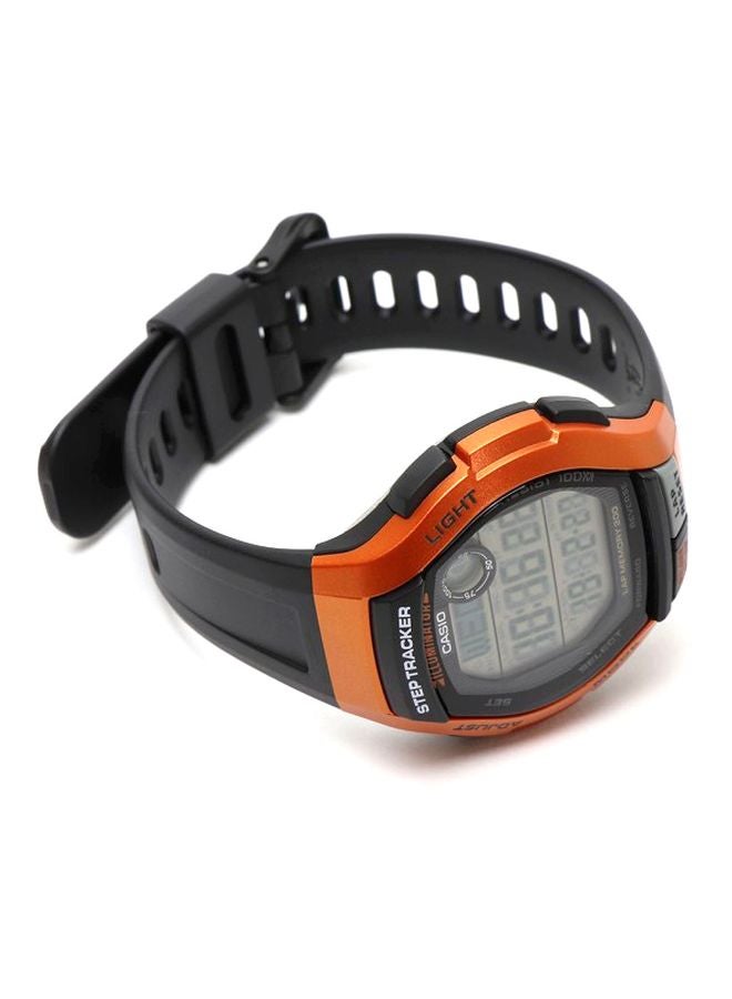 كاسيو ساعة يد رقمية بسوار من الراتينج طراز WS-2000H-4AVEF - مقاس 44 مم - لون أسود للرجال - Image 5