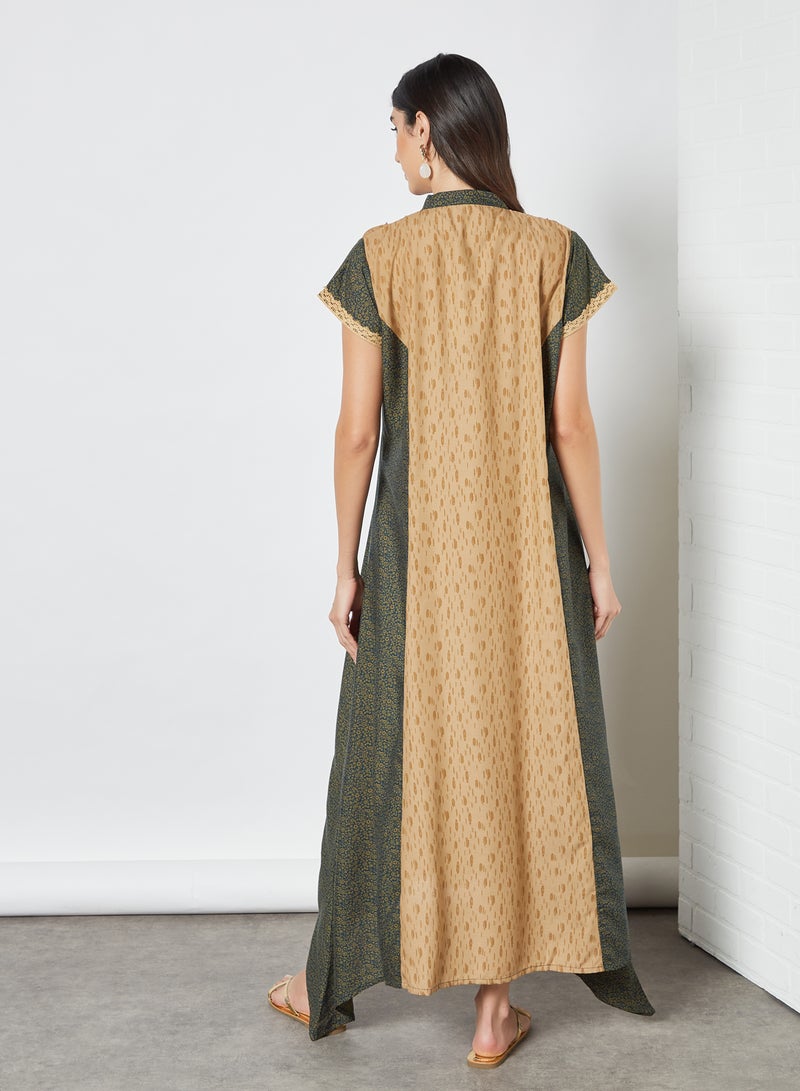 Sara Arabia - Printed Stylish Jalabiya Multicolour - Image 1