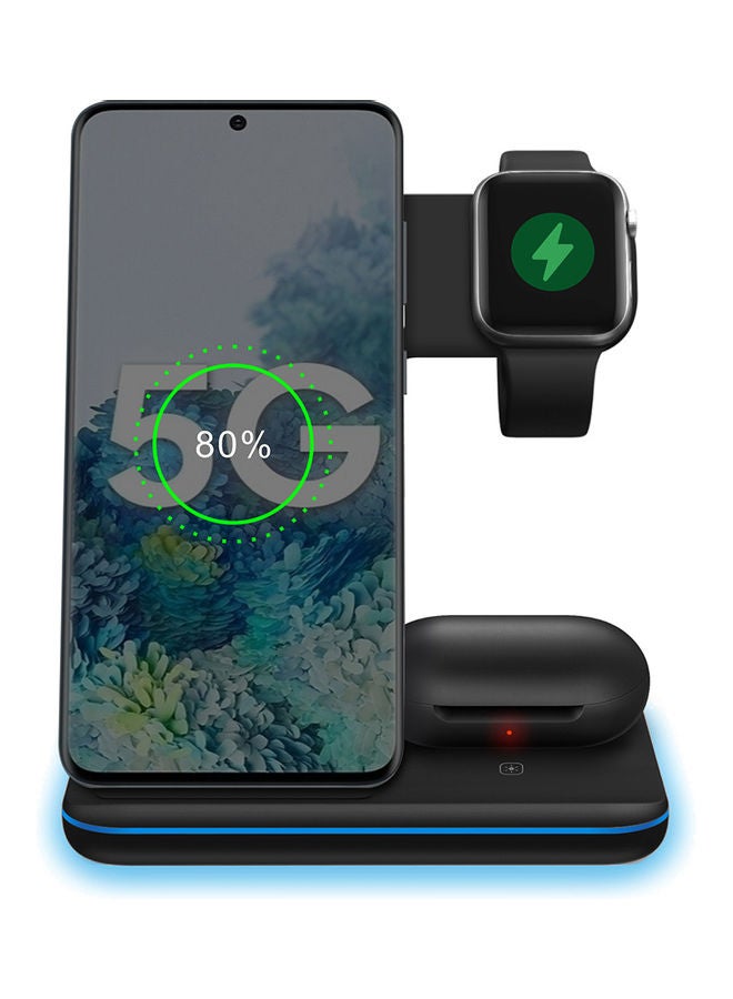 3-in-1 Z5 Wireless Charger Stand Black - Image 3