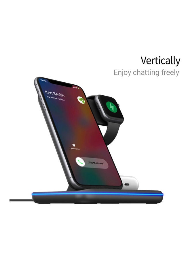 3-in-1 Z5 Wireless Charger Stand Black - Image 4