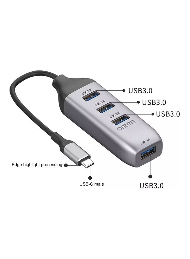 onten USB Type-C Adapter Silver/Black  - Image 5