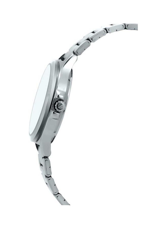 كاسيو ساعة يد بعقارب وسوار من الإستانلس ستيل طراز LTP-V300D-4AUDF - 33 مم - فضي للنساء - Image 3