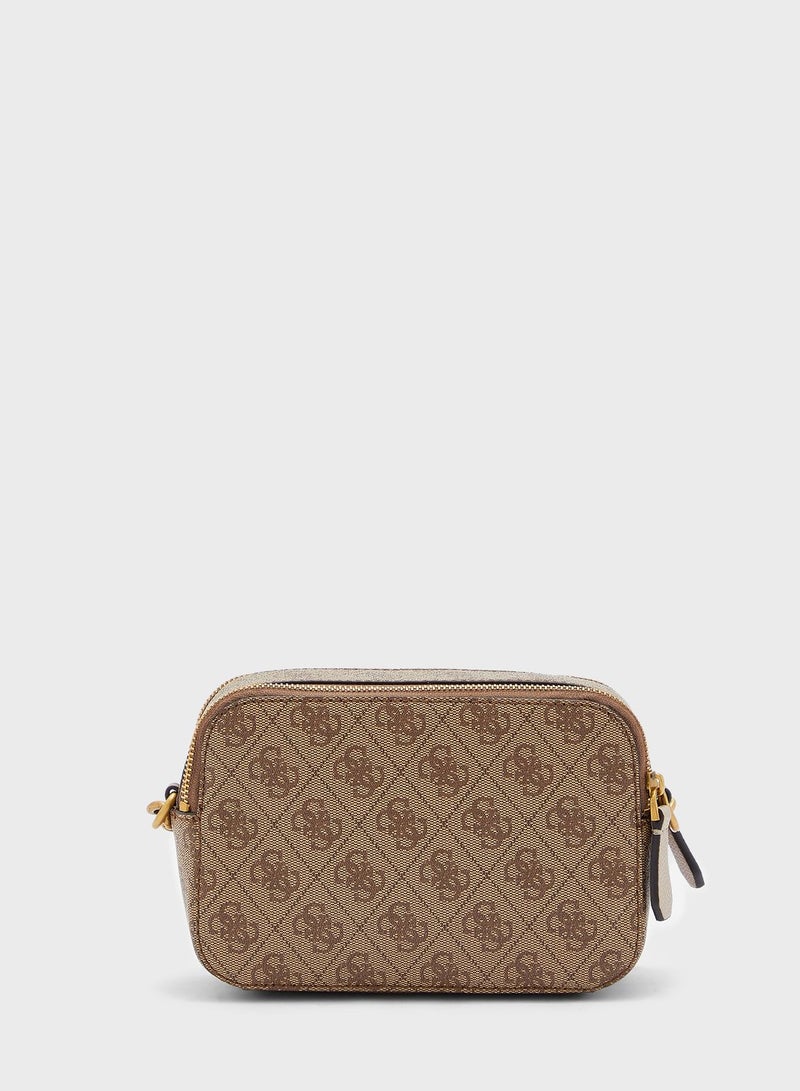 GUESS Noelle Camera Crossbody Bag Brown - Image 2