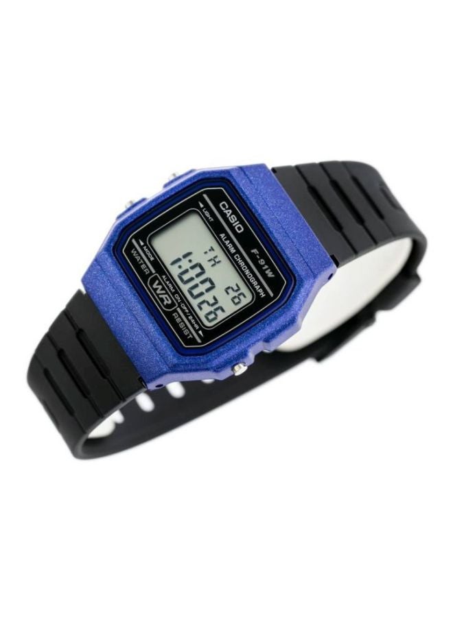 CASIO - Men's Resin Digital Watch F-91WM-2ADF - 35 mm - Black/Blue - Image 1