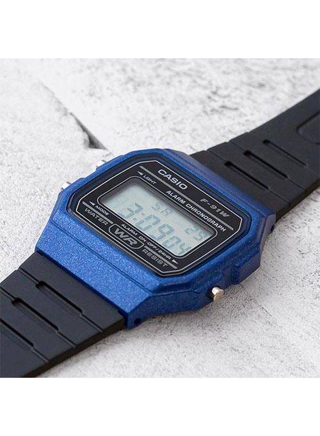 CASIO - Men's Resin Digital Watch F-91WM-2ADF - 35 mm - Black/Blue - Image 1