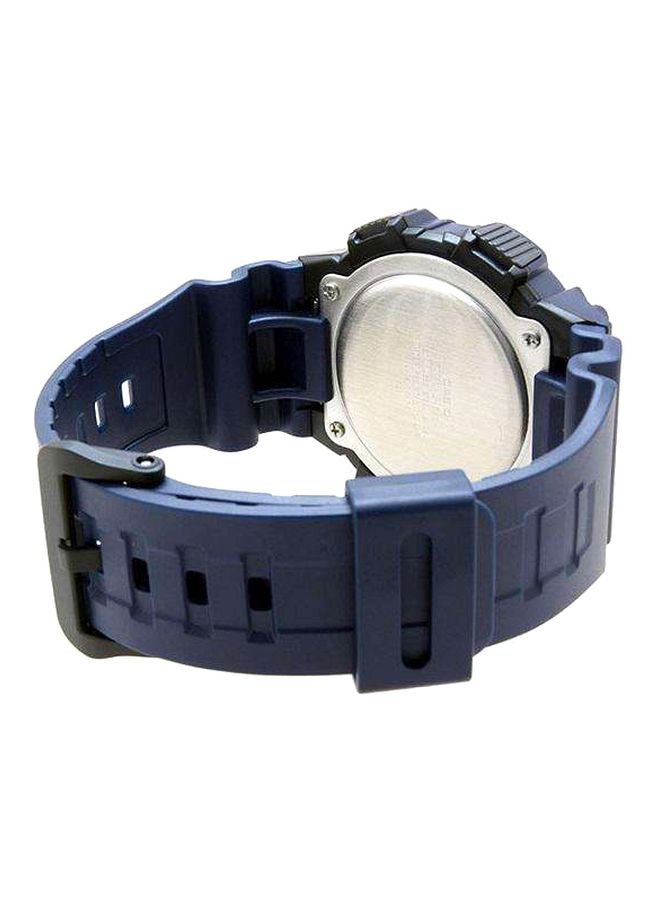 كاسيو ساعة يد رقمية مقاومة للماء طراز W-735H-2A - قياس 51 مم - لون أزرق للرجال - Image 2