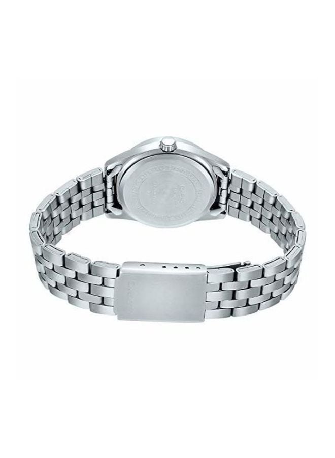 كاسيو ساعة يد إنتيسر كوارتز بعقارب طراز LTP-1335D-1A2VDF مقاس 30 مم - لون فضي للنساء - Image 2