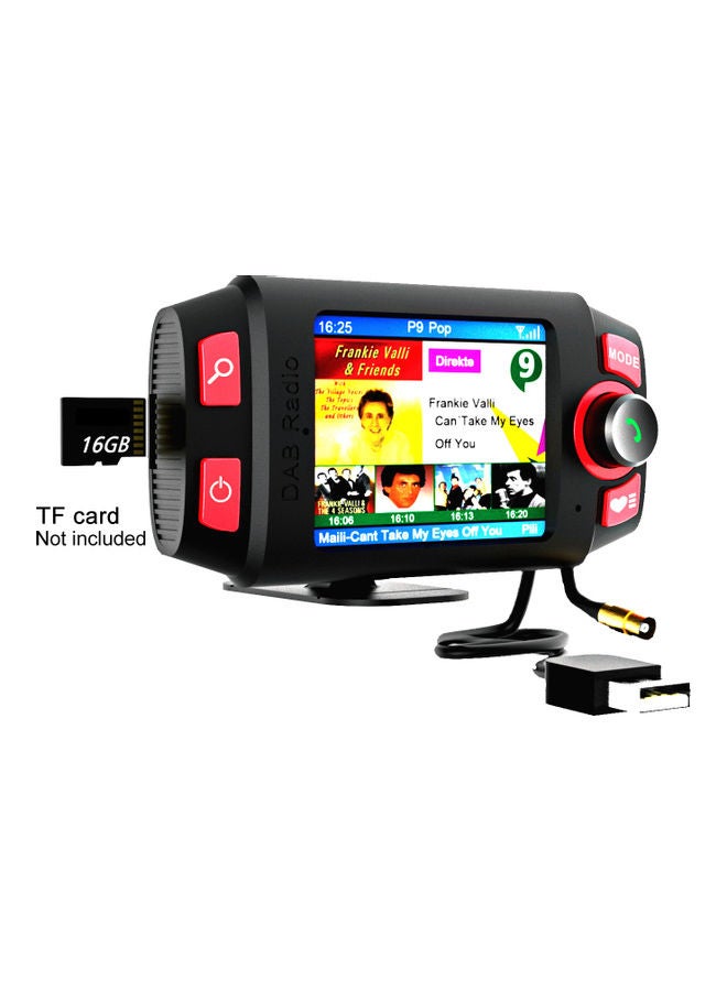 Radio Receiver With Bluetooth Support FM Transmitter Music Player V7584_P Black
