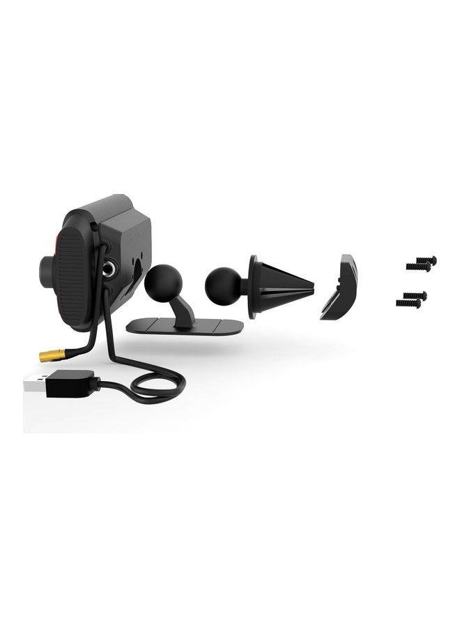 Radio Receiver With Bluetooth Support FM Transmitter Music Player V7584_P Black