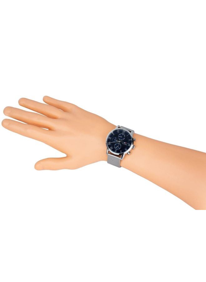 TOMMY HILFIGER - Men's Round Shape Stainless Steel Analog Wrist Watch 44 mm - Silver - 1791398 - Image 1