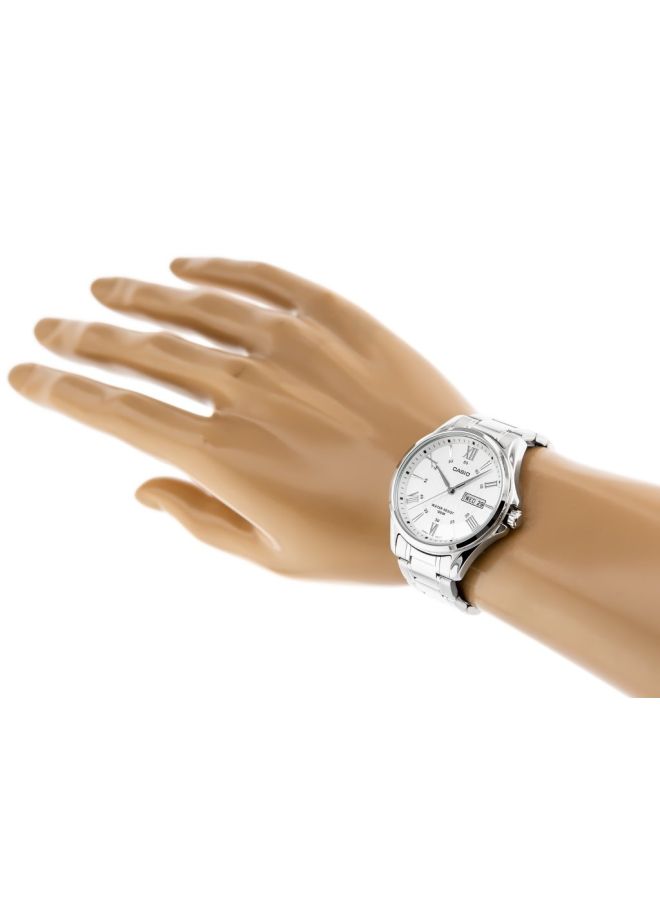 CASIO - Men's Stainless Steel Analog Watch MTP-1384D-7AVDF - 47 mm - Silver - Image 1