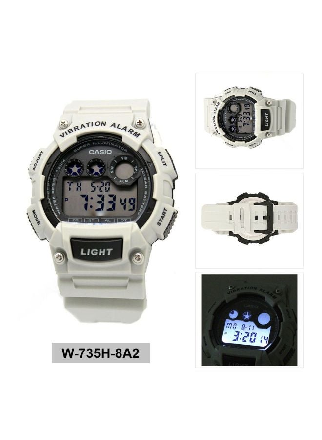 CASIO Men's Water Resistant Digital Watch W-735H-8A2VDF - 47 mm - Grey  - Image 4