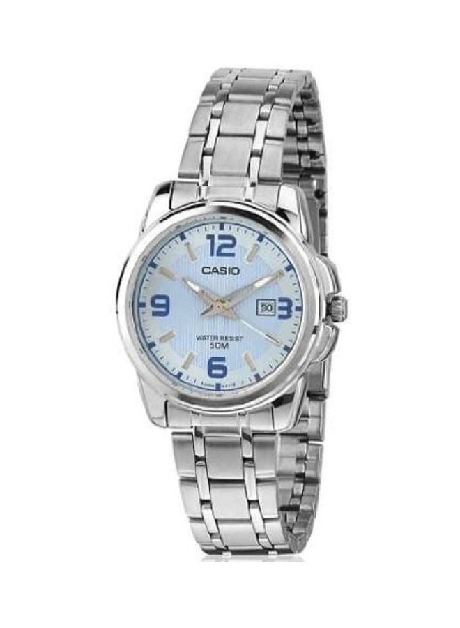 كاسيو ساعة يد بعقارب وسوار من الإستانلس ستيل طراز LTP-1314D-2AVDF - 30 مم - فضي للنساء - Image 5