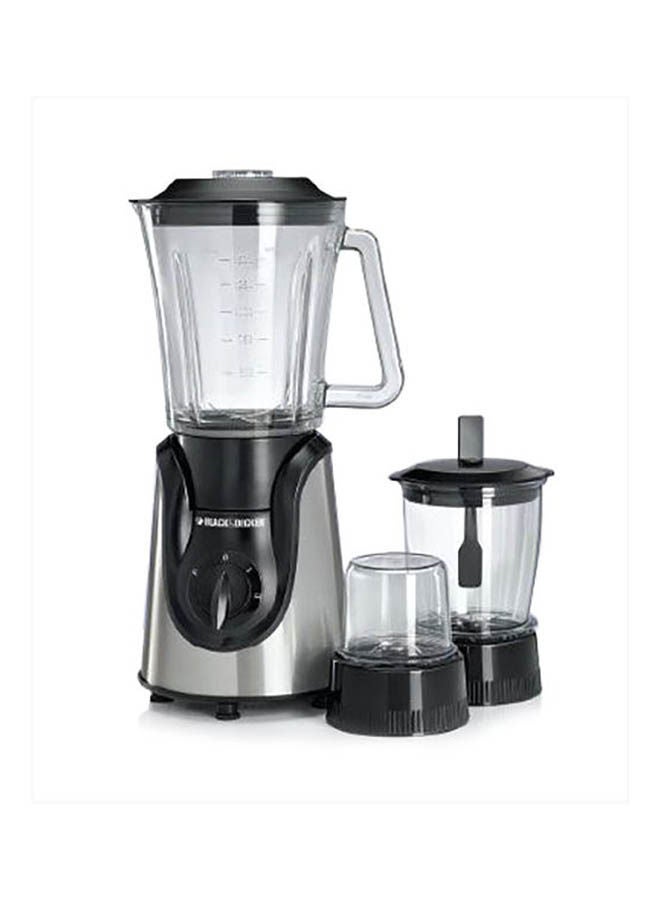 BLACK+DECKER - Blender With Grinder Mincer And Chopper 1.5 L 600.0 W BX600G Black - Image 1