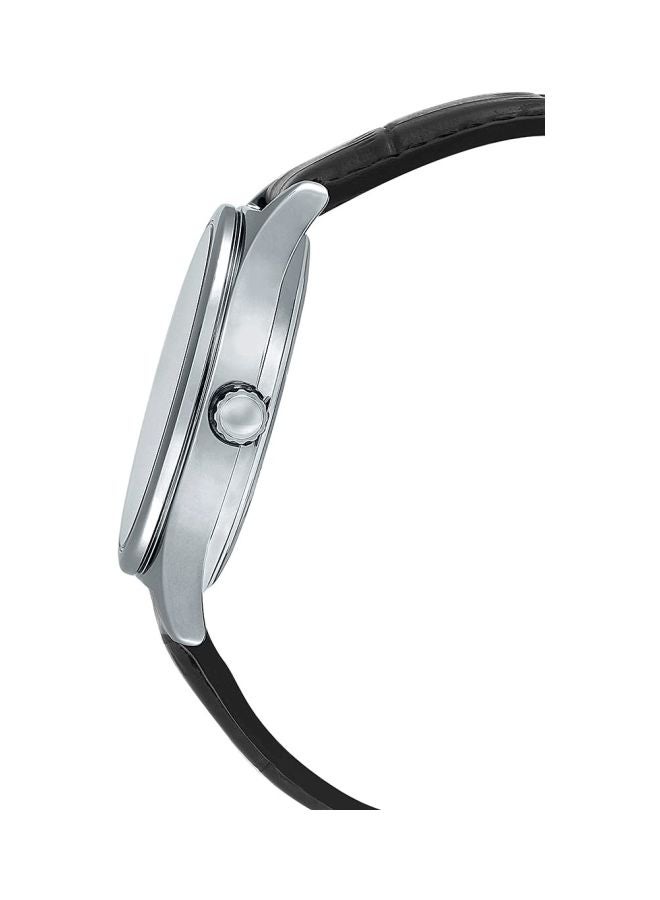 CASIO Men's Leather Analog Wrist Watch MTP-V006L-1BUDF - 45 mm - Black - Image 3