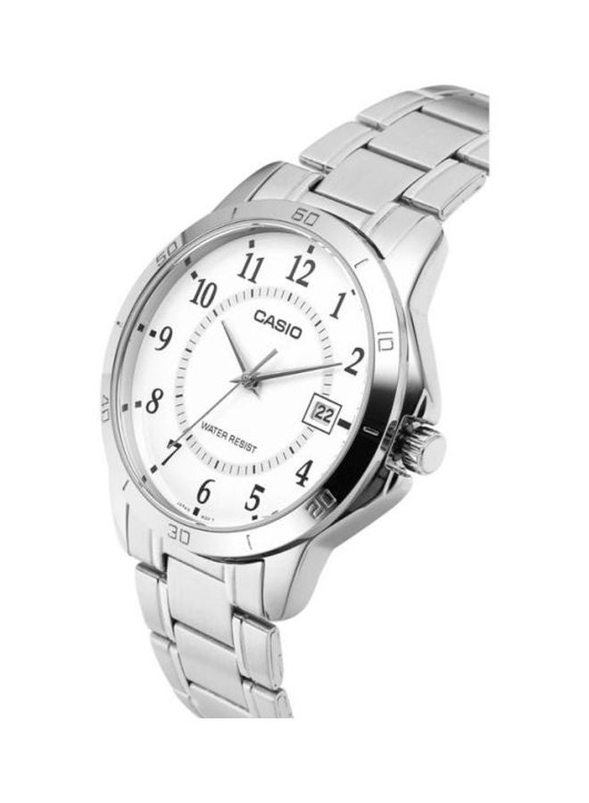 كاسيو ساعة يد بعقارب مقاومة للماء طراز MTP-V004D-7 مقاس 47 مم - فضي للرجال - Image 4