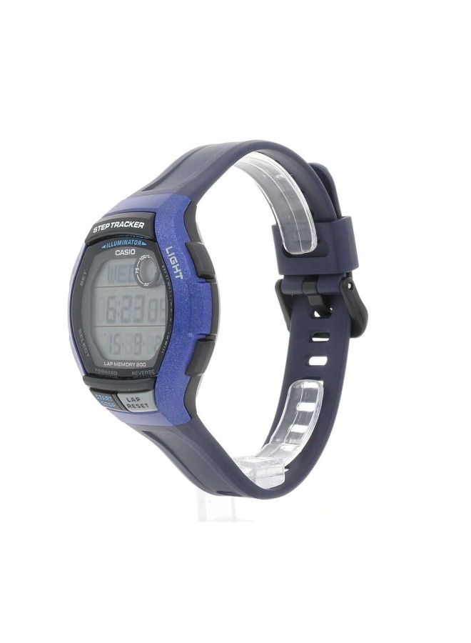 كاسيو ساعة يد رقمية مقاومة للماء بسوار من الراتينج طراز WS-2000H-2AVEF - مقاس 44 مم - لون أزرق للرجال - Image 4