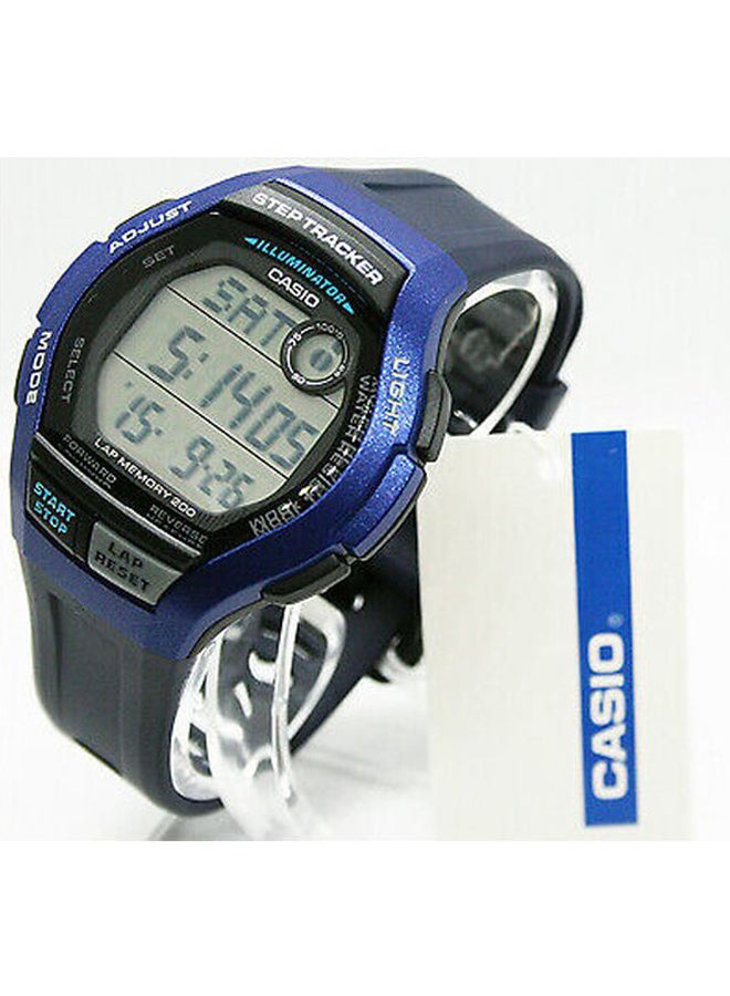 كاسيو ساعة يد رقمية مقاومة للماء بسوار من الراتينج طراز WS-2000H-2AVEF - مقاس 44 مم - لون أزرق للرجال - Image 5