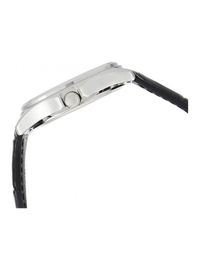 كاسيو ساعة يد بعقارب وسوار من الجلد طراز MTP-1183E-7ADF - مقاس 32 مم - لون أسود للرجال - Image 3