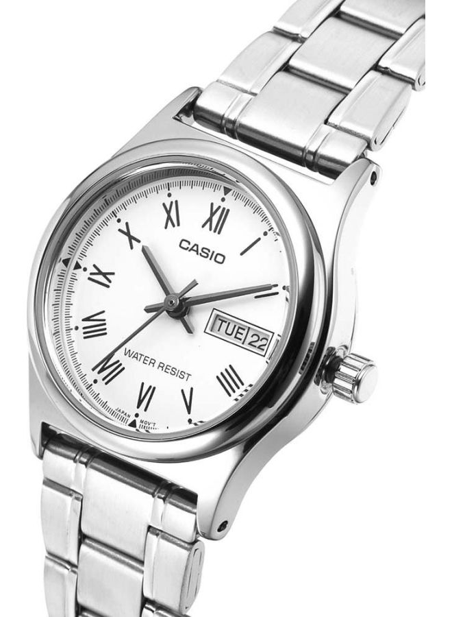 كاسيو ساعة يد بعقارب ومقاومة للماء طراز LTP-V006D-7BUDF للنساء - Image 4