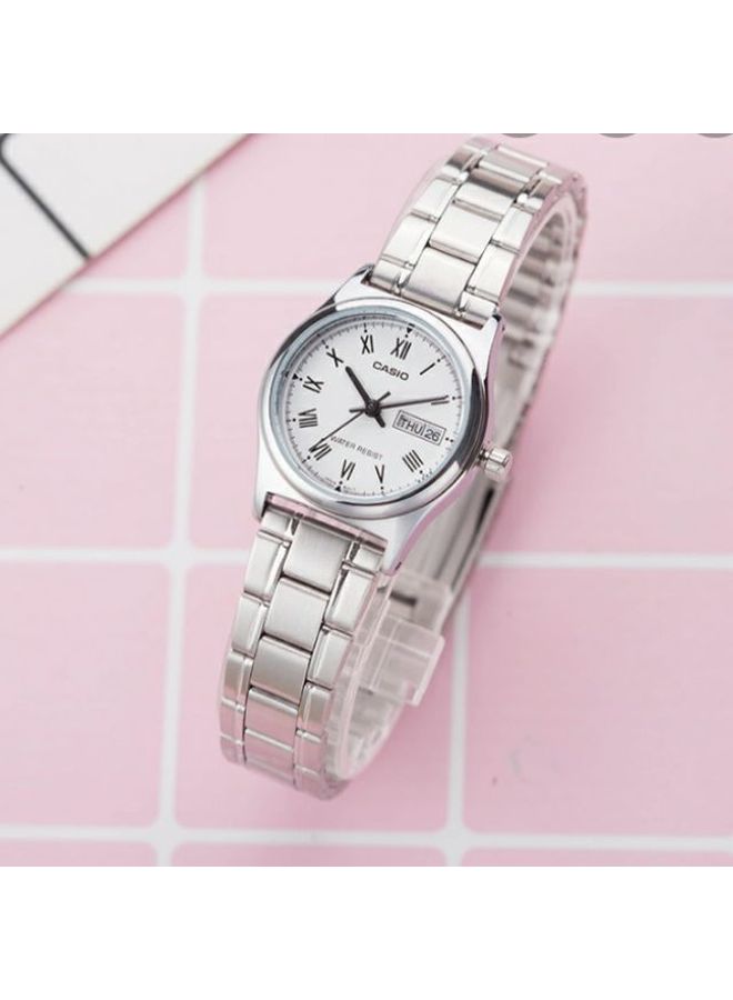 كاسيو ساعة يد بعقارب ومقاومة للماء طراز LTP-V006D-7BUDF للنساء - Image 5