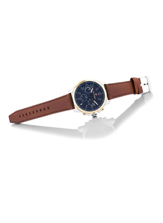 TOMMY HILFIGER - Men's Leather Chronograph Watch 1791561 - Image 1