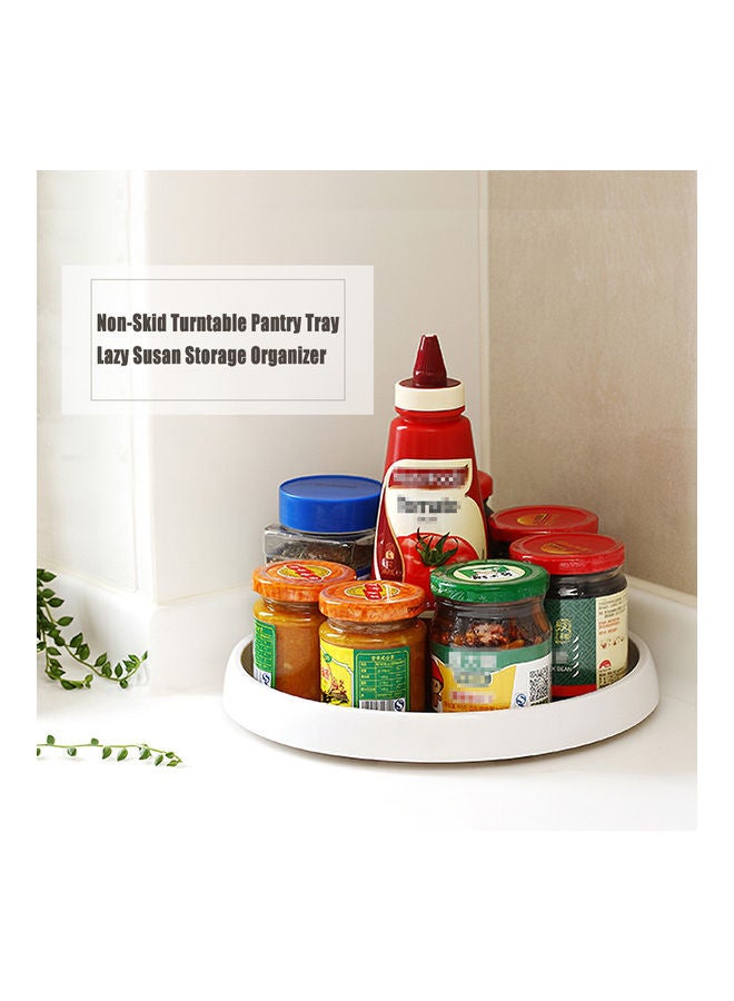 Non-Skid Turntable Pantry Tray White