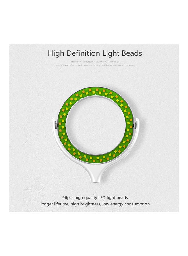 طقم مصباح مكتبي على شكل حلقة بإضاءة LED مقاس 8 بوصة أسود  - Image 3