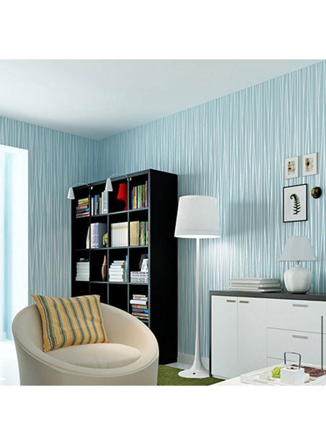 Non-Woven Living Room Wallpaper Blue/Silver  - Image 1
