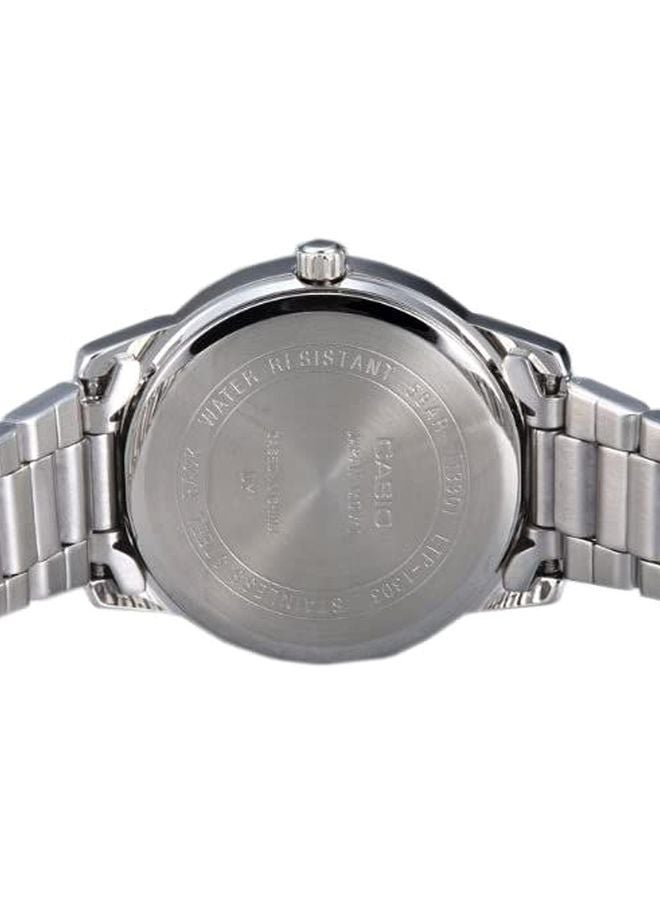 كاسيو ساعة يد بعقارب مقاومة للماء من إنتايسر طراز LTP-1303D-1AVDF - 30 مم - فضي للنساء - Image 4