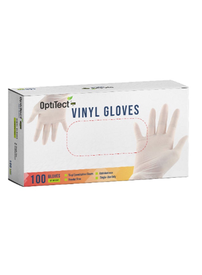 OptiTect 100-Piece Powder-free Vinyl Gloves Small 