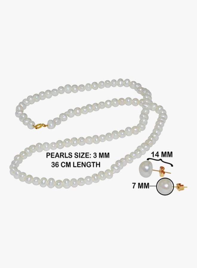Vera Perla - 2-Piece 10K Pearl Jewellery Set - Image 1
